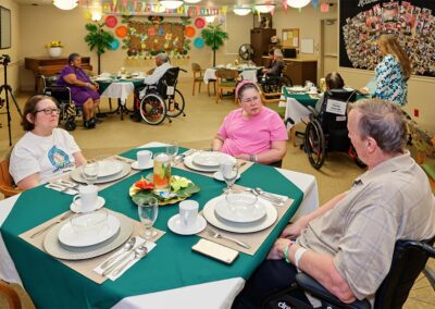 Dining area with guests enjoying company