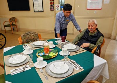 Dining area with guests enjoying company