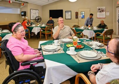Dining area with guests enjoying company